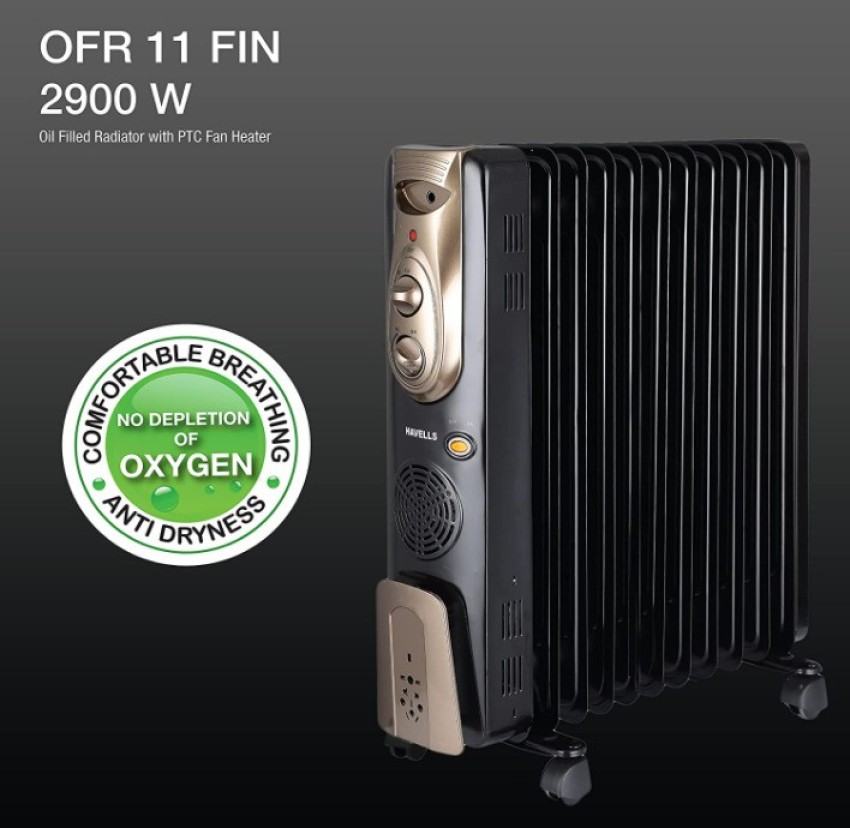 HAVELLS OFR 11FIN With PTC Fan Heater 2900 W Oil Filled Room Heater Price  in India - Buy HAVELLS OFR 11FIN With PTC Fan Heater 2900 W Oil Filled Room  Heater online