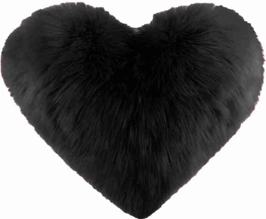 Fur heart pillow clearance