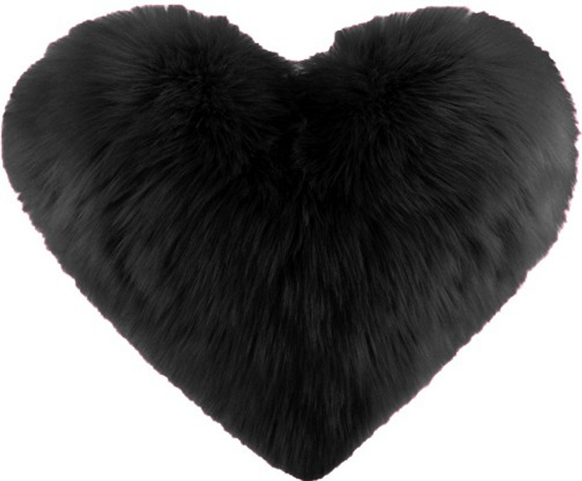 Black discount heart pillow