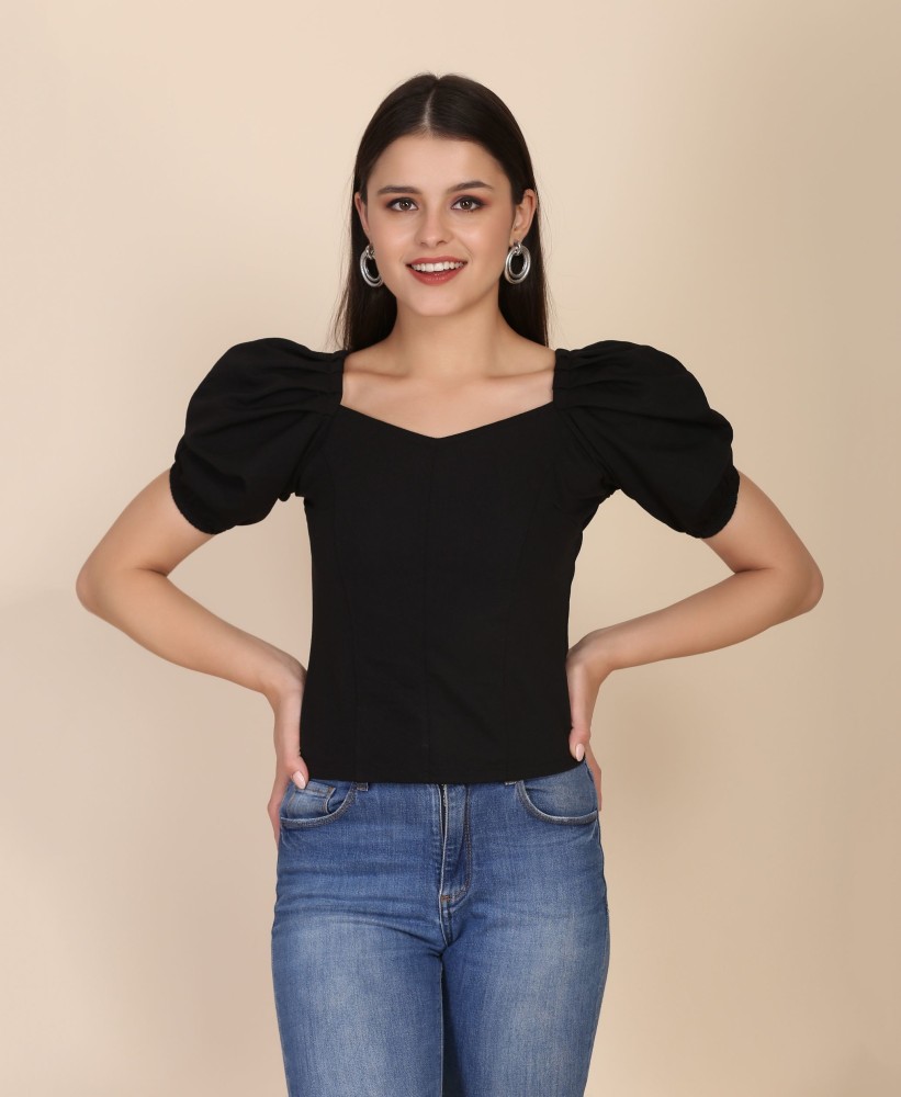Buy Black Tops for Women by Clothzy Online