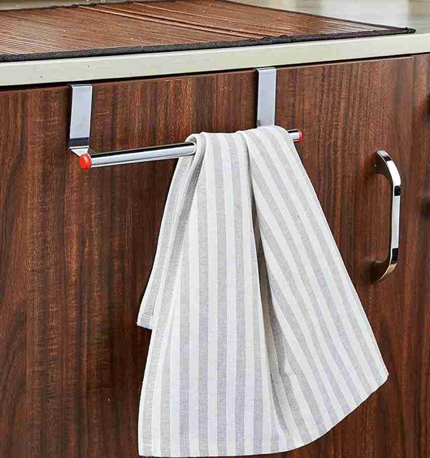 Towel rack for cabinet door sale