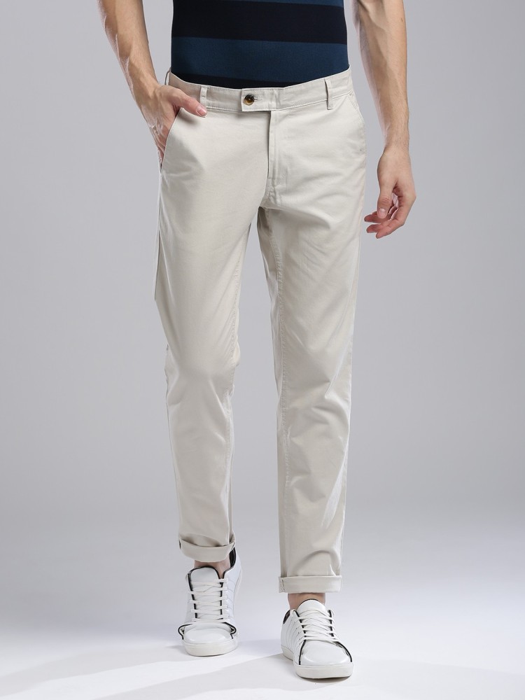 Buy Hubberholme Men Grey Slim Fit Solid Chinos  Trousers for Men 10996384   Myntra