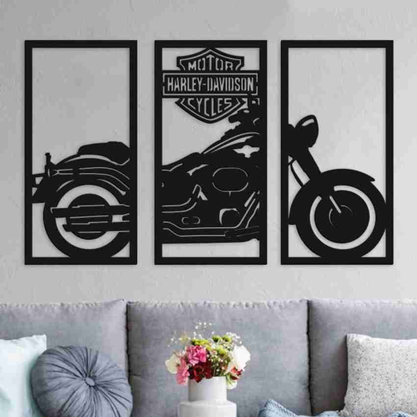 Large harley davidson shop wall art