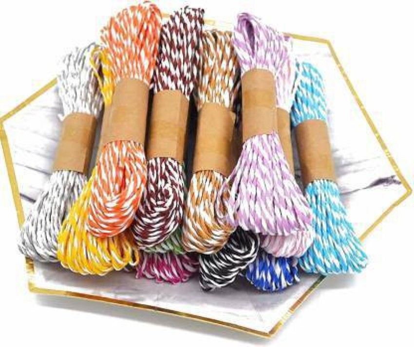 Crafts Haveli Twine Rope Thread Scrapbooks Invitation Flower Decoration -  Pack of 12 - Twine Rope Thread Scrapbooks Invitation Flower Decoration -  Pack of 12 . shop for Crafts Haveli products in India.