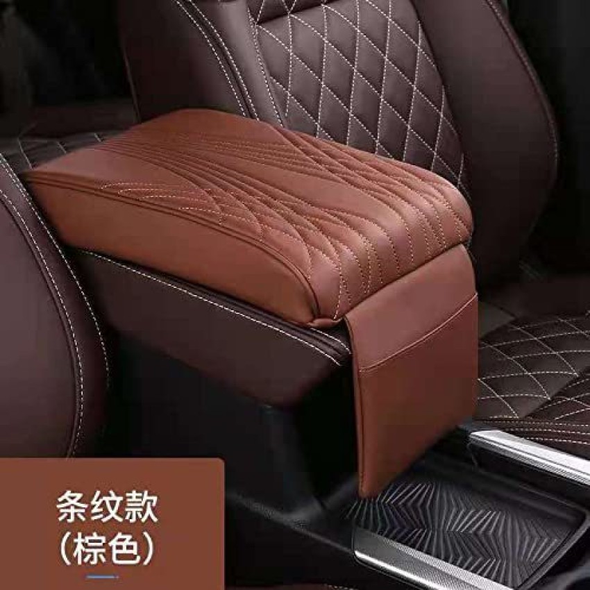 Automaze Center Console Arm-rest Cover Pad With Mobile Pocket Universal Fit  for SUV/Truck/Car, Car Armrest Seat Box Cover, Leather Auto Armrest Cover  (Brown) Car Armrest Pad Cushion Price in India - Buy
