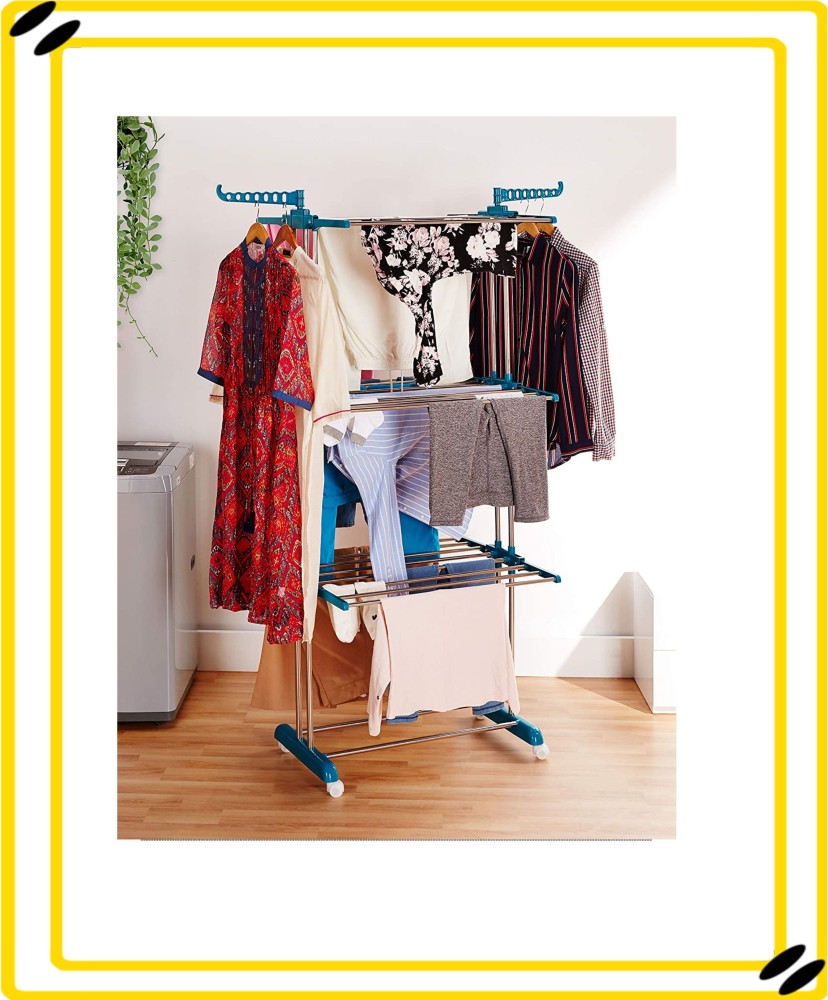 Steel floor discount cloth dryer stand