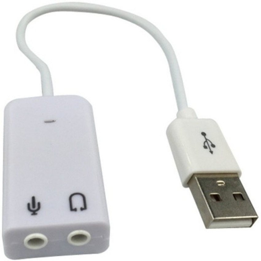 dprui Stereo Audio Cable 0.16 m USB To 3.5mm Mic and Headphone Jack Stereo Headset Audio Adapter USB Sound Card 7.1 dprui Flipkart