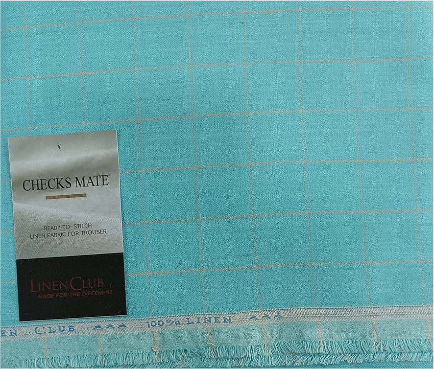 Linen Club Linen Checkered Trouser Fabric Price in India Buy Linen Club Linen Checkered Trouser Fabric online at Flipkart