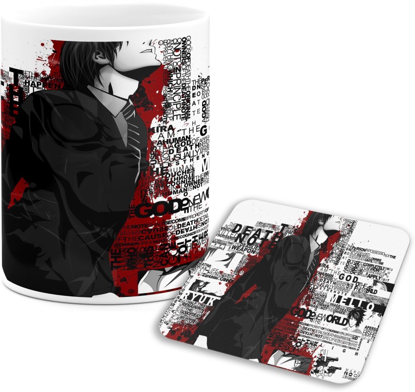 TrendoPrint Anime With Coaster Plate Ceramic Coffee Milk Tea Cup