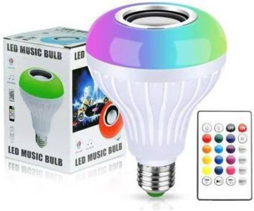 Evaahub Prime Smart LED Music Light Bulb Remote Controller Bluetooth Music Bulb With 7W LED And 3W Speaker Music Bulb WIth Remote And User Manual