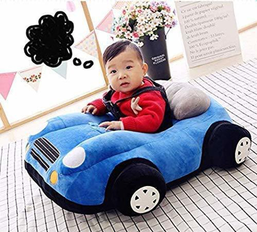 vil Car Shape Baby Supporting Seat Soft Plush Cushion and Chair for Baby Kids Blue 17 cm Car Shape Baby Supporting Seat Soft Plush Cushion and Chair for Baby Kids