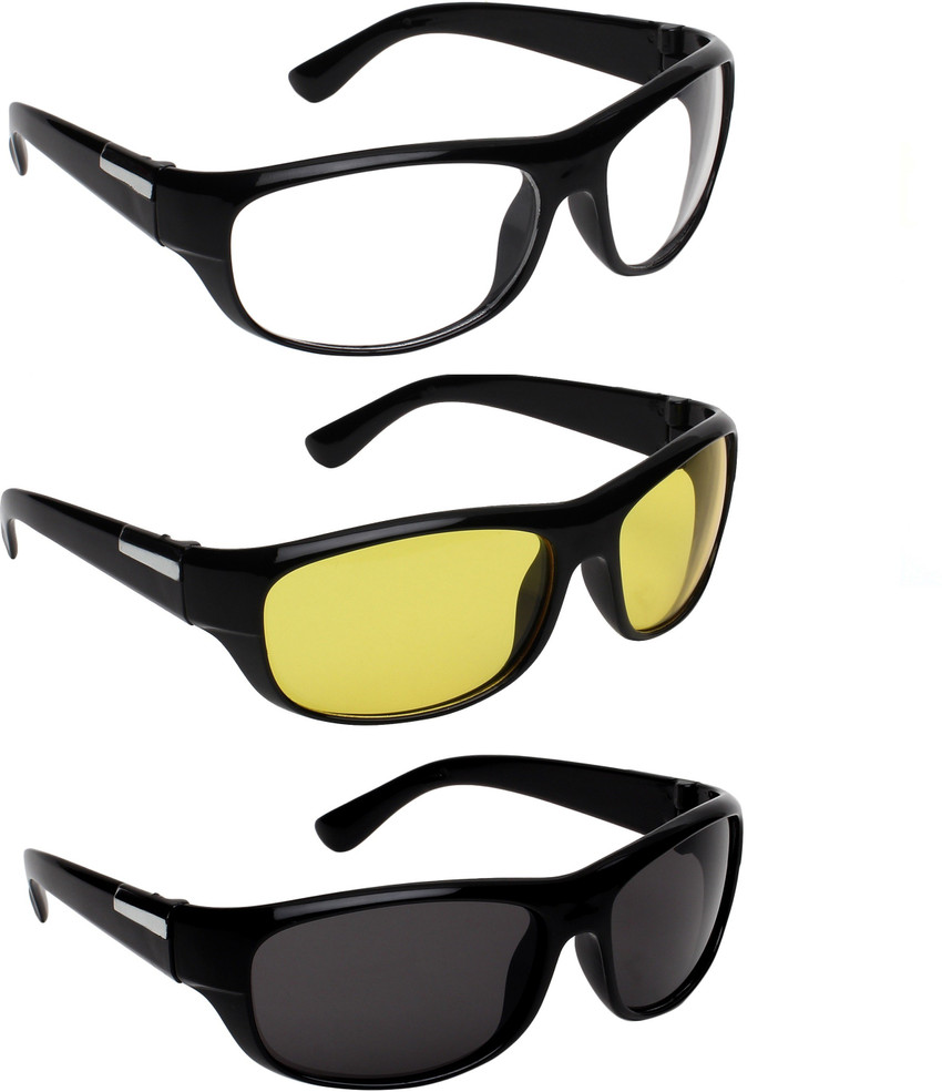 Buy KiwiCaves Sports Sunglasses Clear Yellow Black For Men Women Online Best Prices in India Flipkart