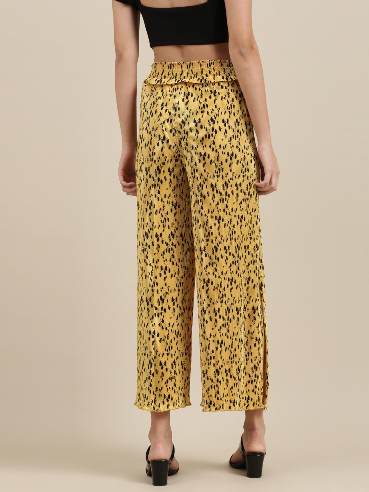 Bershka Flared Women Yellow Trousers  Buy Bershka Flared Women Yellow  Trousers Online at Best Prices in India  Flipkartcom