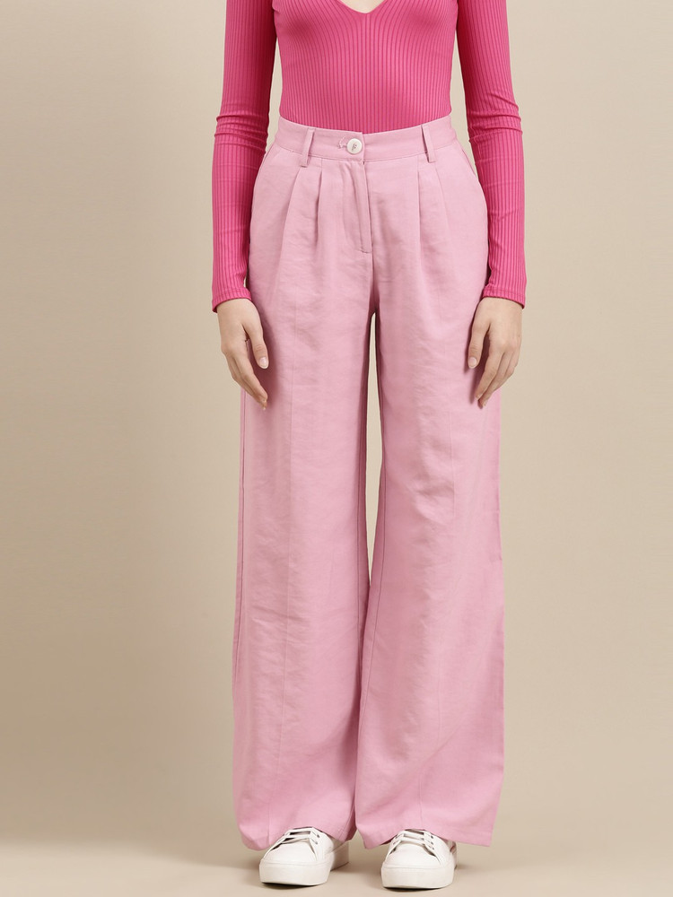 Bershka Petite wide leg slouchy dad tailored trousers in camel | ASOS
