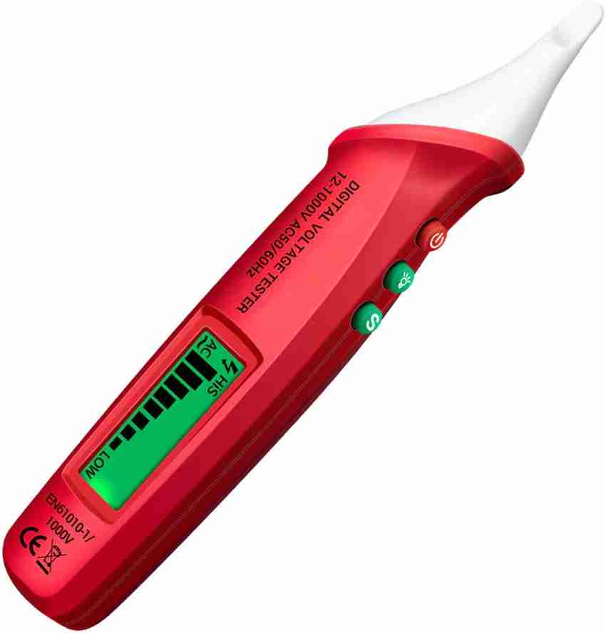 uptodateprouducts Non contact Electric Sensor Tester Pen Digital Intelligent AC Voltage Meter 12V 1000V Voltmeter Buzzer Detector Digital Voltage Tester Price in India Buy uptodateprouducts Non contac...