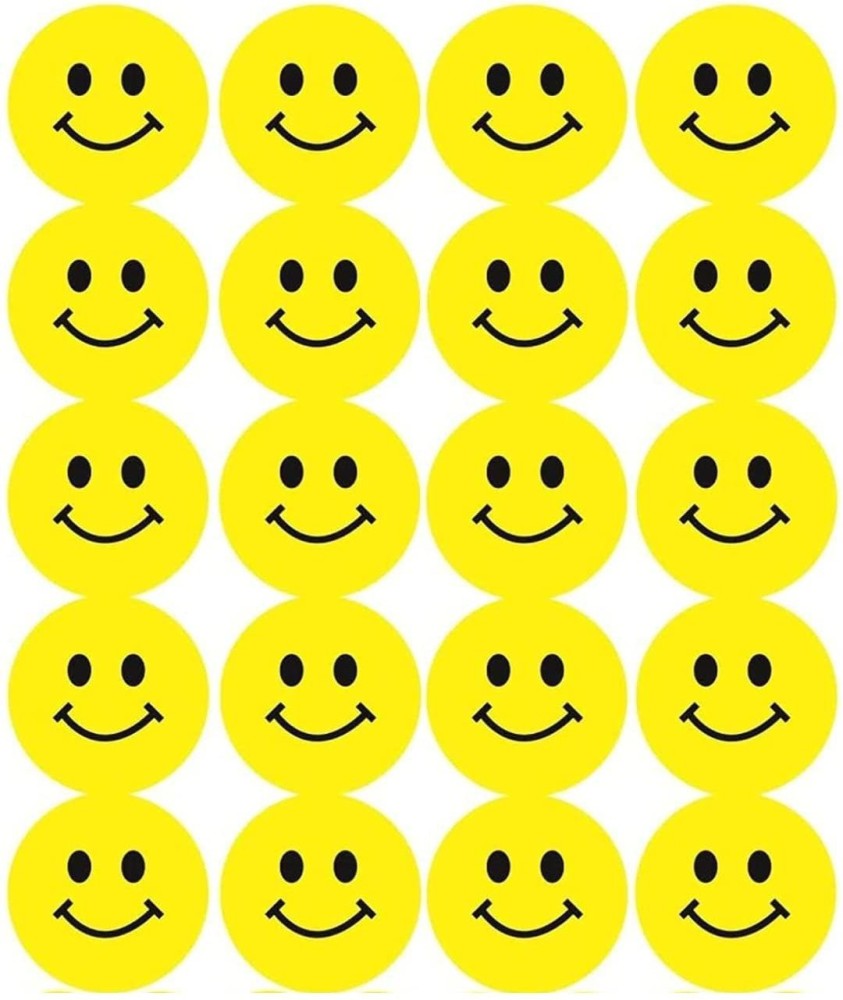 imtion Emoji ( Smile Stickers 350 pcs ) Smiley face self-Adhesive Paper  Label for School Teacher Rewards Kids Yellow Color Smiley Sticker  - Emoji  ( Smile Stickers 350 pcs ) Smiley