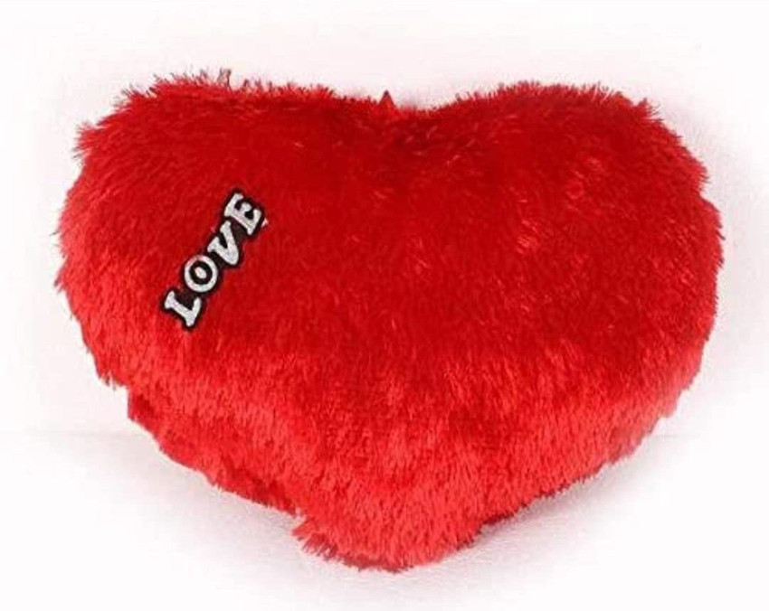 Red colour heart shop shaped pillow