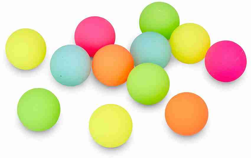 ShubhKraft Crazy Bouncy Jumping Balls Big Size for Kids Multi Color Set of 4 Cricket Rubber Ball