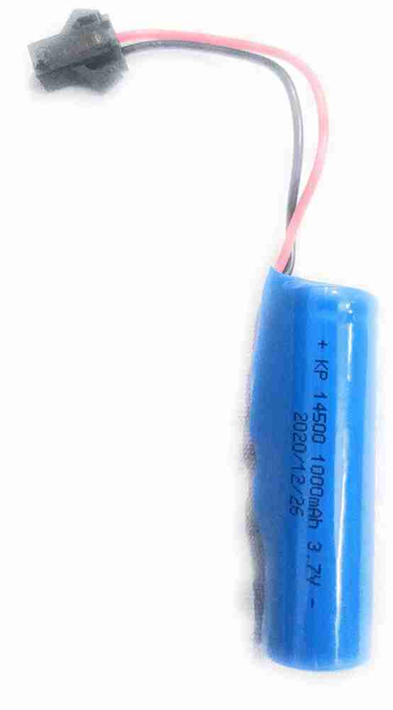 3.7v 800mah 14500 Li Ion Battery, Rechargeable With Sm 2p Plug For
