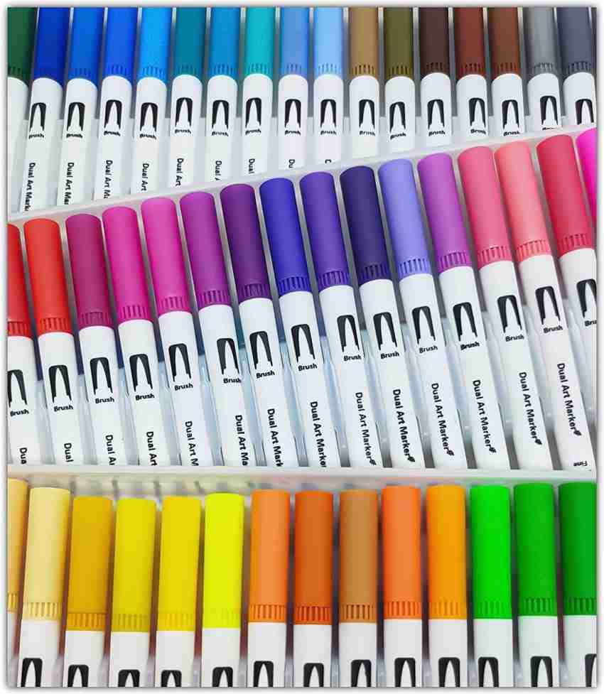 12/24pcs Colored Fine Point Markers Drawing Pens, Permanent Dual Broad&Fine  Tip Markers Journal Planner Pens, Fine Liner Pen For Writing Note Taking C