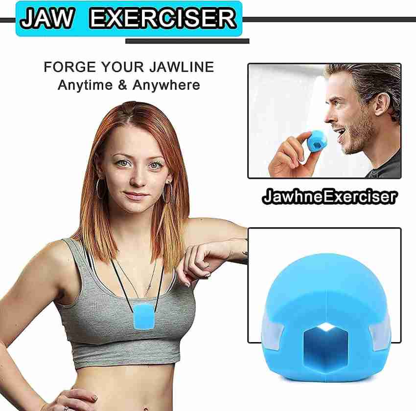 Deriz Jaw Trainer, Jaw Exerciser, Jawline Trainer, Double Chin Exercise  Device , Face Tightener, Jawline Exerciser Facial, Jaw Training Device pack  of 3 Massager - Deriz 
