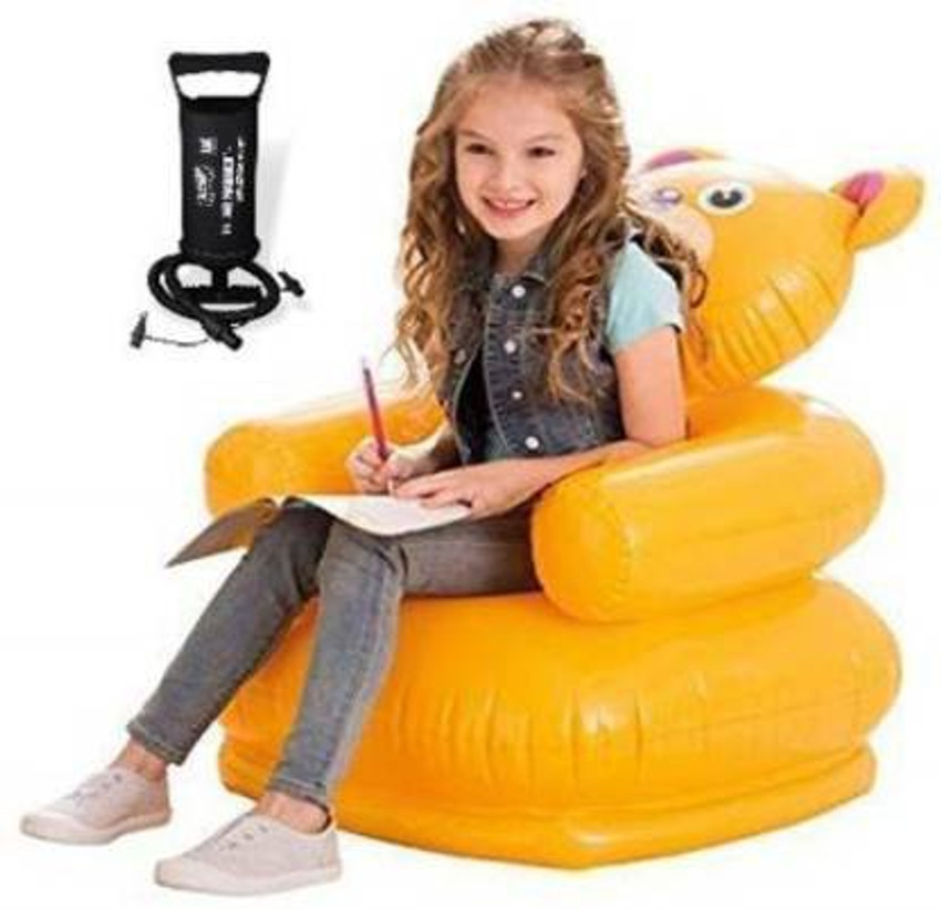 Kmc kidoz Combo Soft Chair Kids Teddy Activity Baby Sofa air Filling Chair with Air Filling Pump Combo Soft Chair Kids Teddy Activity Baby Sofa air Filling Chair with Air Filling Pump shop for
