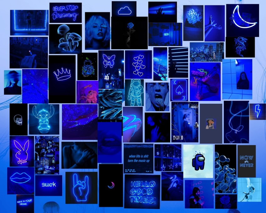Aesthetic Neon Blue Wallpapers  Wallpaper Cave