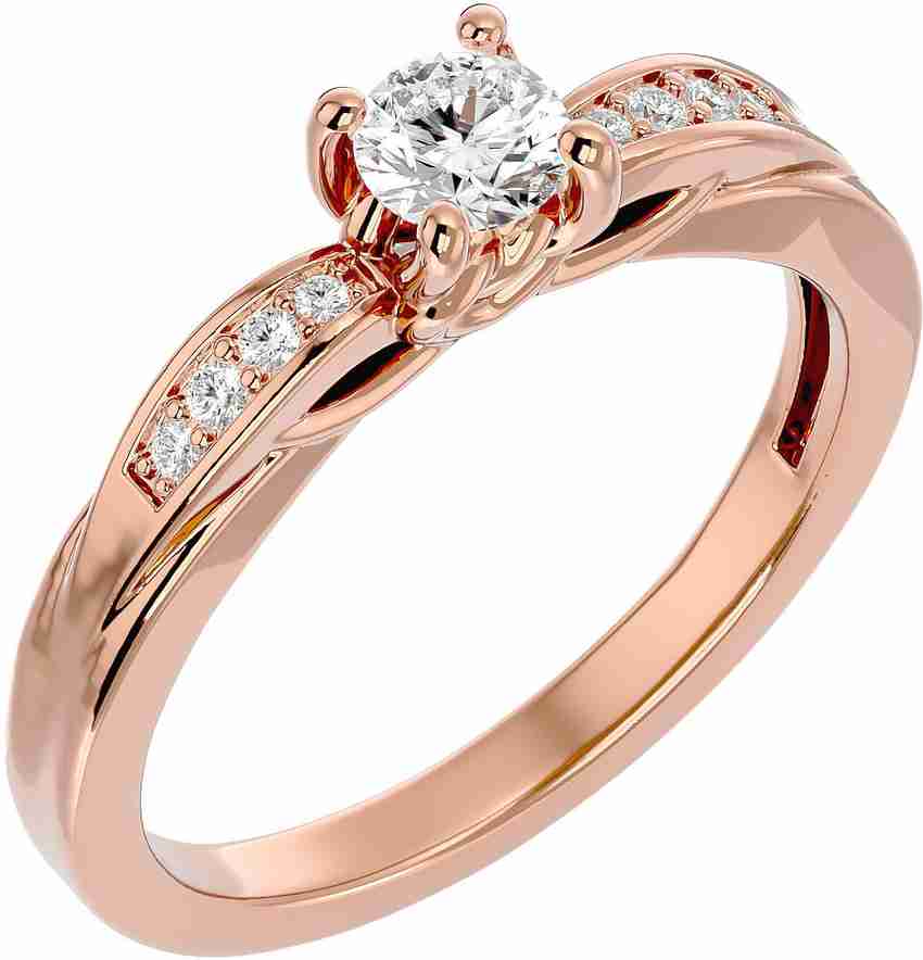 JEWELIES 0.40 Ct Solitaire Engagement Ring with Cubic Zirconia Diamonds For Women Girls Cubic Zirconia Rose Gold ring Price in India Buy JEWELIES 0.40 Ct Solitaire Engagement Ring with Cubic