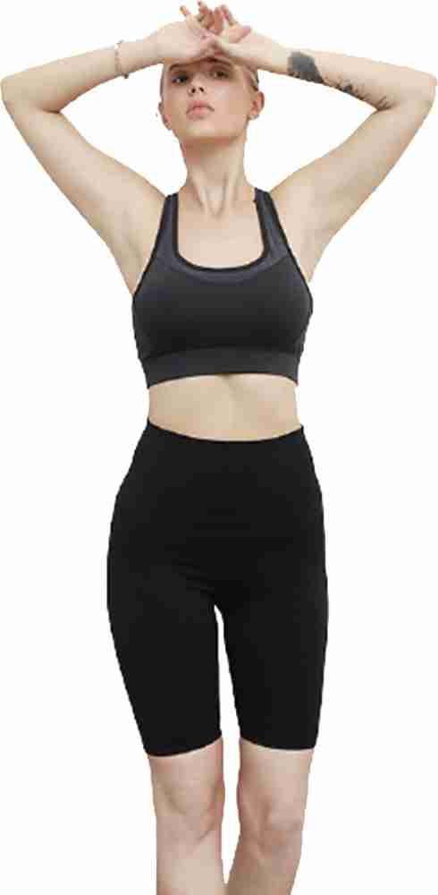 FIMS FIMS - Fashion is my style Women Cotton Sports Bra for Gym, Yoga,  Running Bra for Girls, Racer Back, Full coverage, Black, Cup B, Pack of 1, Women  Sports Non Padded