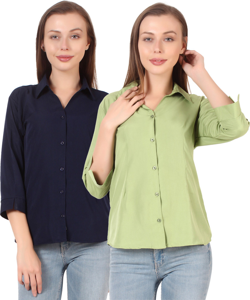 Light blue jeans and green shirt deals