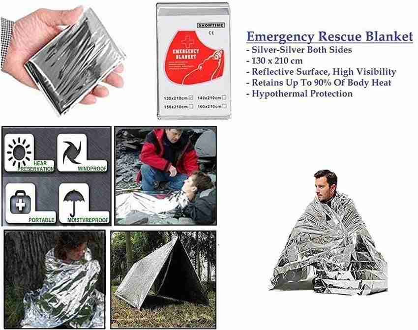 Thermal rescue blanket outlet