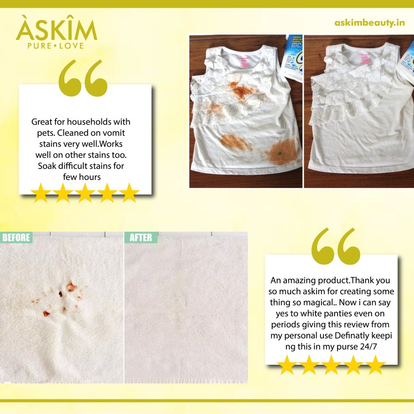 ASKIM All Clear Period Stain Remover Spray for Undergarments Stain