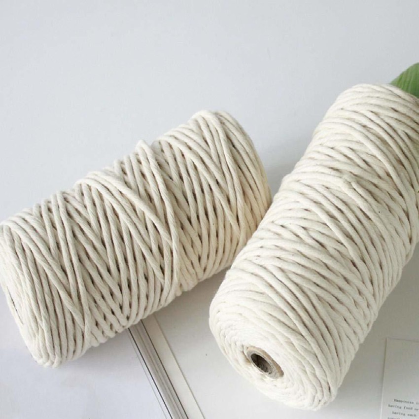 Artisan Macrame Rope 100% Natural Cotton Twisted Cord Craft String DIY  3mm*100m
