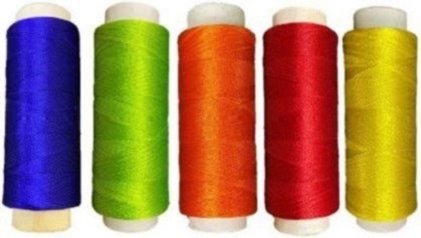 Goelx Shiny Soft Silk Thread for Beading, Tassel Making and Jewellery  Making - Orange,Black,Peacock Blue