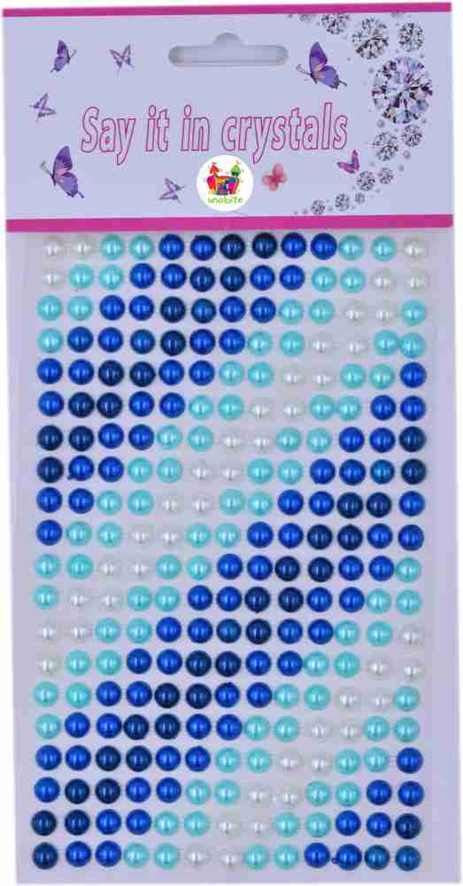 Unobite Blue Shade Half Pearl Sheet Stickers for DIY Crafts, Scrapbooking,  School Crafts, Decorations etc.(Pack of 5 Sheets) - Blue Shade Half Pearl  Sheet Stickers for DIY Crafts, Scrapbooking, School Crafts, Decorations