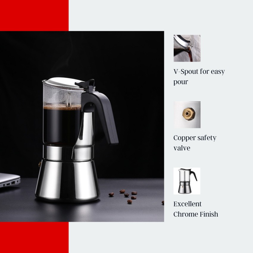 Classic Stovetop Espresso Maker for Great Flavored Strong Espresso