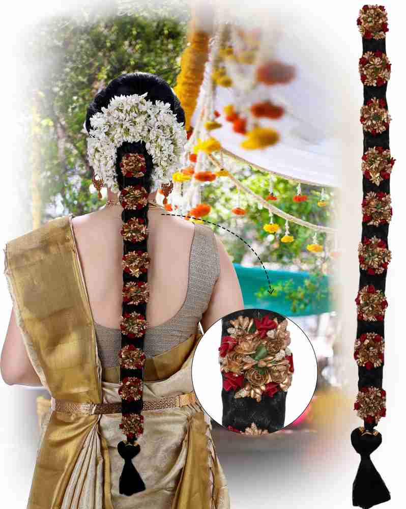 VAGHBHATT Bharatanatyam Savaram Kunjalam Kemp Ready Jada Set