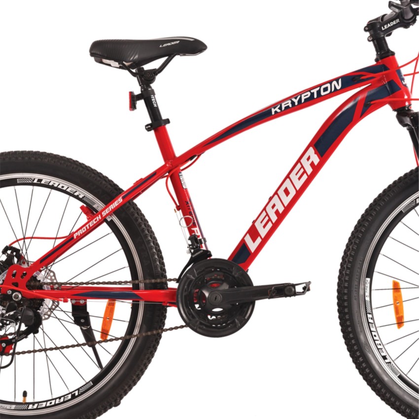 LEADER Krypton 26T 21 Speed MTB cycle with Dual Disc Brake and Front Suspension 26 T Hybrid Cycle City Bike