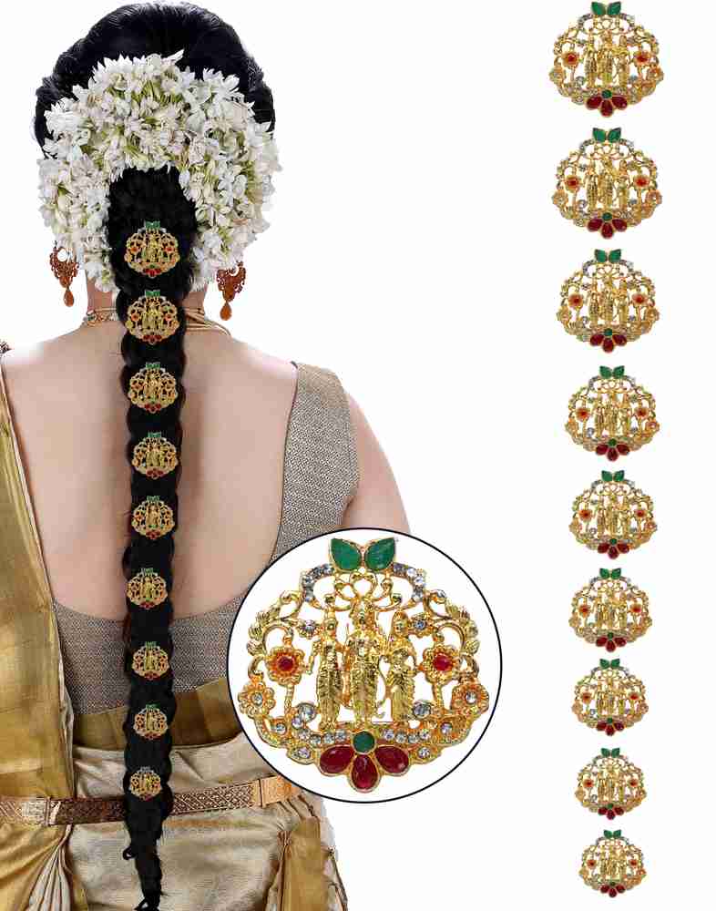 VAGHBHATT Southern Bling Hair Jewelry Choti Jadai Billai Indian