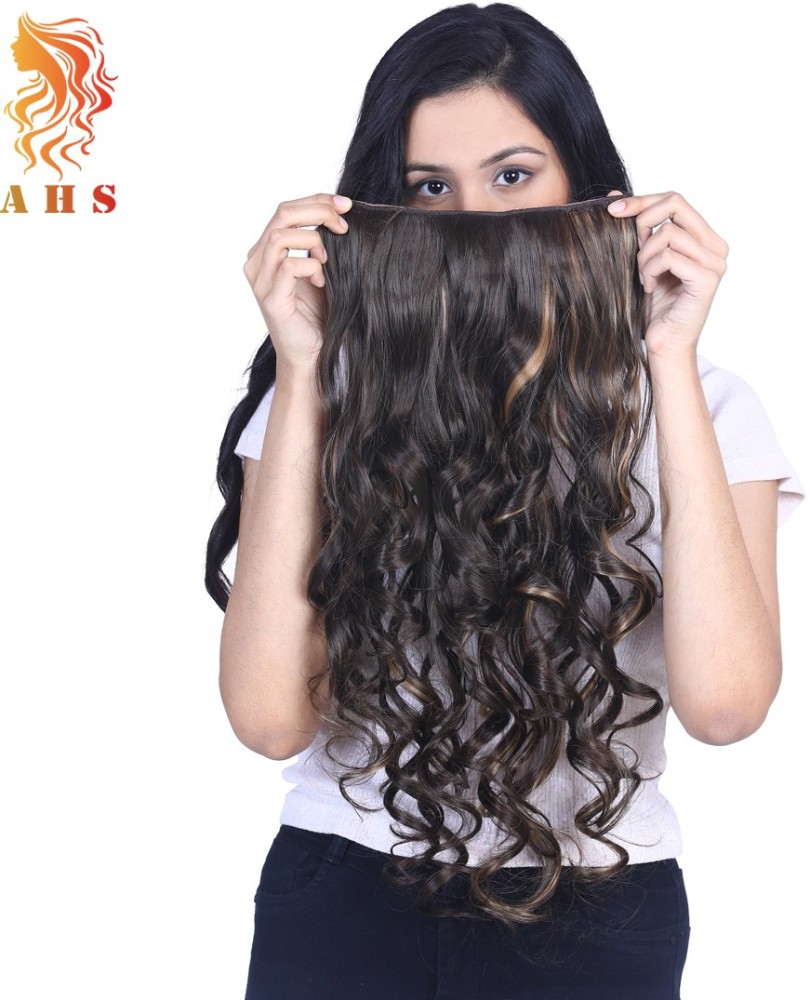 AHS Curly Wavy and Long Hair Extension in Brown and White Layer For Women  and Girls at best price in Delhi