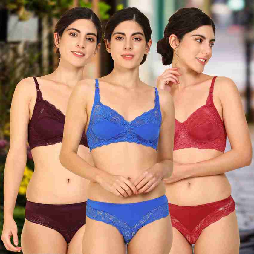 Divastri Everyday Front open cotton Bra in Soft fabric and for body care  non-padded daily wear bra for women in combo pack. Women Plunge Non Padded  Bra - Buy Divastri Everyday Front