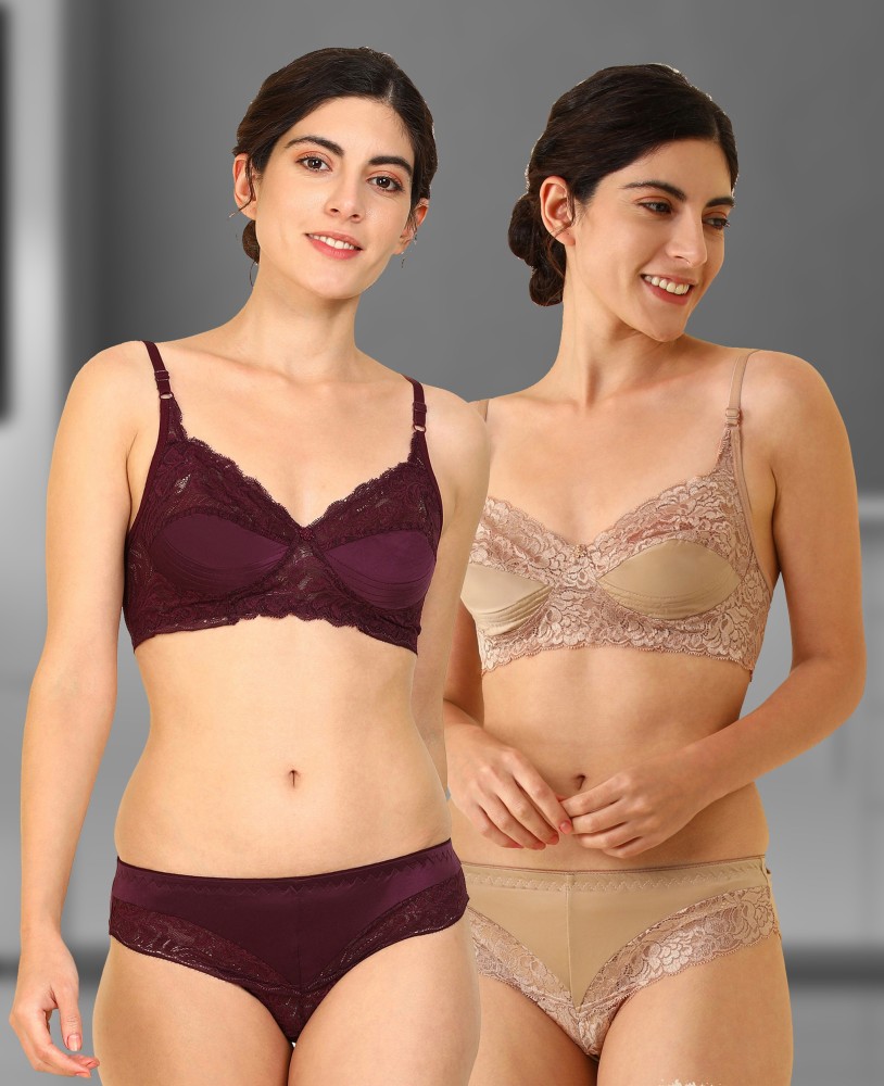 Cup's-In Maroon Lingerie Set - Buy Cup's-In Maroon Lingerie Set Online at  Best Prices in India