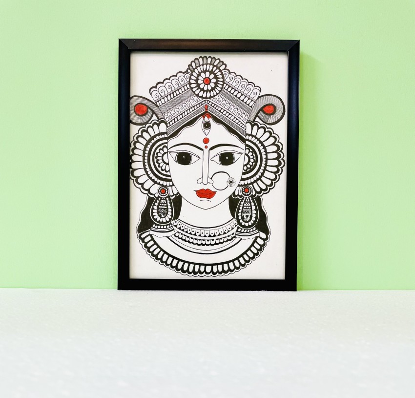 DISHA Mandala Art Zentangle Art Painting with Frame Wall Hanging