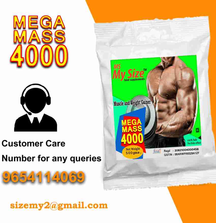 M.S.Food Supplements Mega Mass 4000 Powder weight gainer 1kg