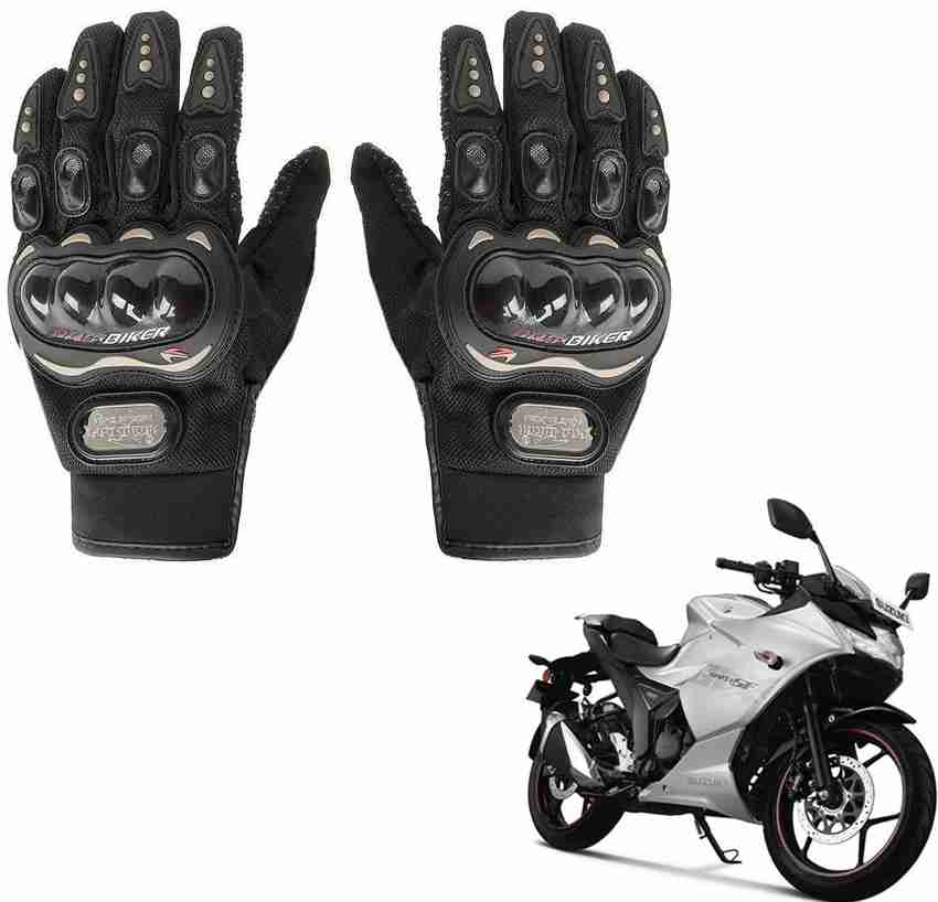 AuTO ADDiCT Bike Motorcycle Riding Gloves Black XL For Suzuki
