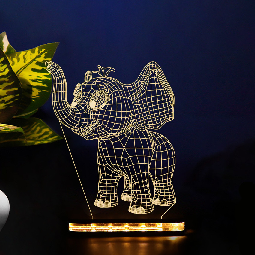 Elephant 3d top illusion lamp