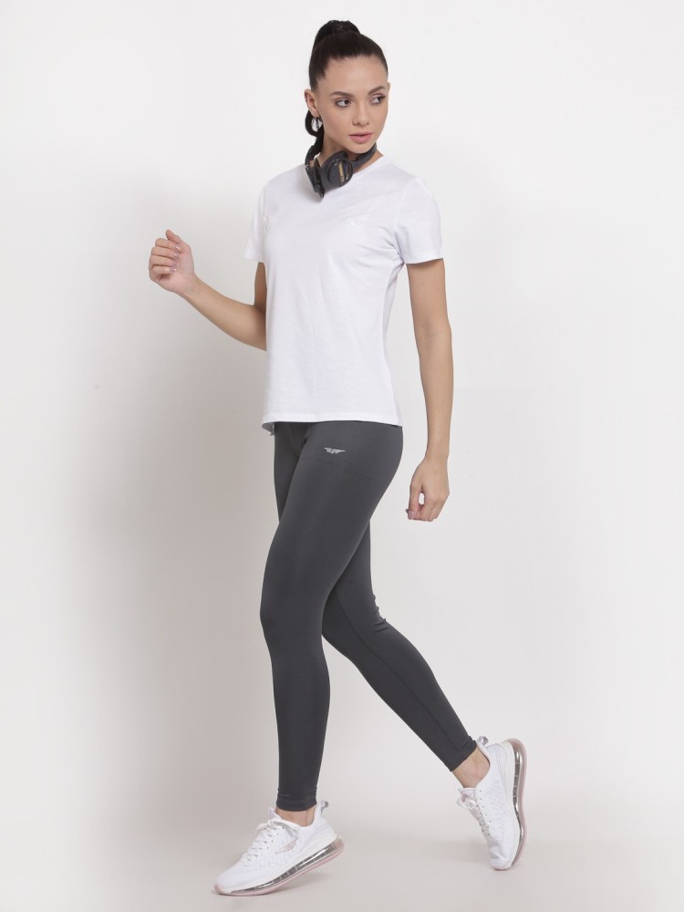 Cotton Fitness Leggings Salto - Mottled Dark Grey - StoresRadar