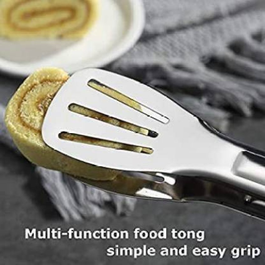 Stainless Steel Kitchen Tongs Salad Tongs BBQ Tongs Heavy Duty Serving Food  Tongs for Frying, Cooking, Clipping Toast Bread, Grilling, Buffet Serving