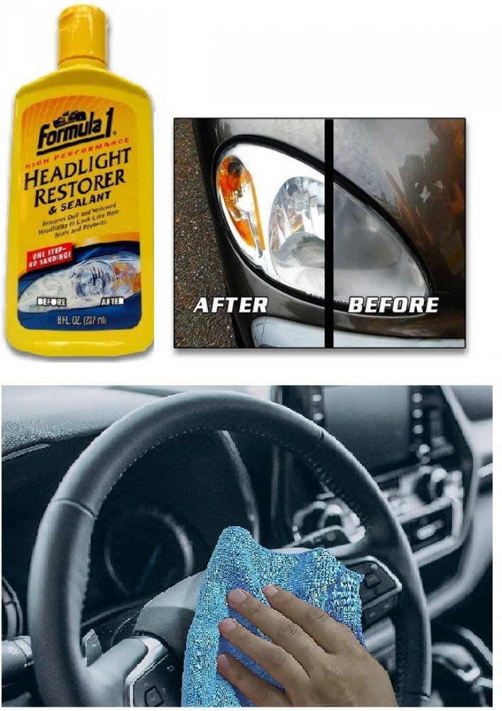 Kanya Car Cleaning Accessories Kit, Dustbin/Washing Pad/Mini Duster/2Pcs  Magic Glass Tablet/3Pcs Microfiber Cloth/Wiper/Ac Brush/Carpet Brush/Gloves  Combo Pack of 12 : : Car & Motorbike