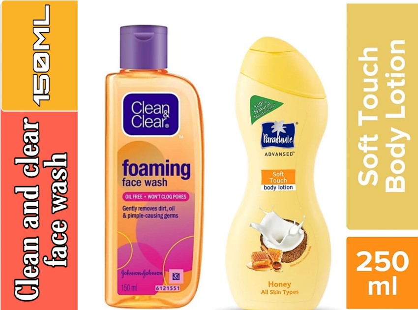 Clean & Clear Oil Free Foaming Face Wash (150 ml) + Soft Touch